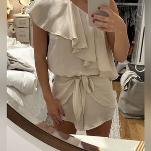 Planet blue gold romper